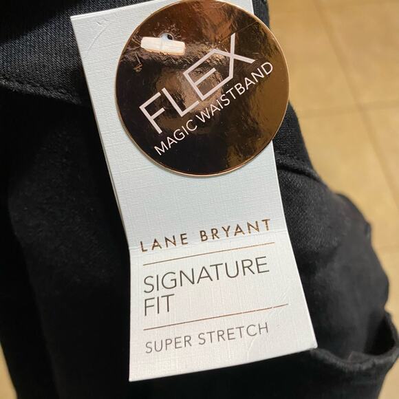 Lane Bryant Super Stretch Signature Fit Skinny Black Mid Rise Jeans Plus Size 28 - Picture 12 of 16